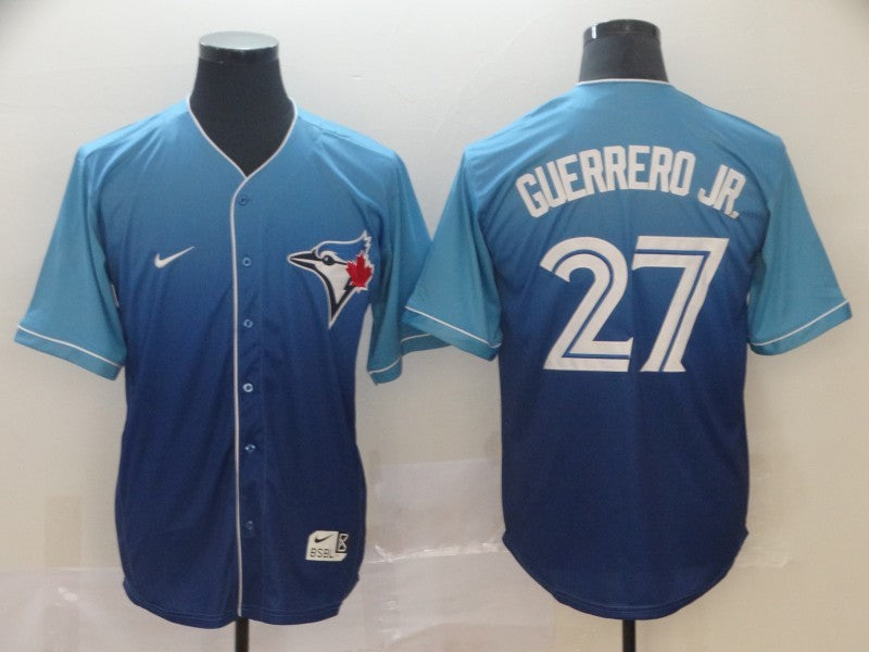 Men's Toronto Blue Jays1 Vladimir Guerrero Jr. #27 Blue Stitched Jersey