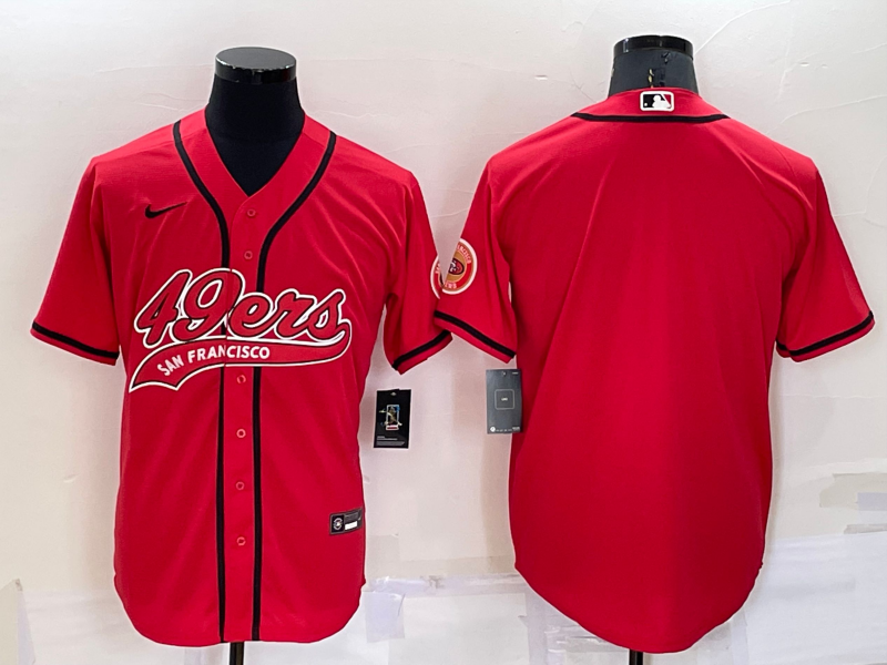 Men's San Francisco 49ers Red Blank Jersey1