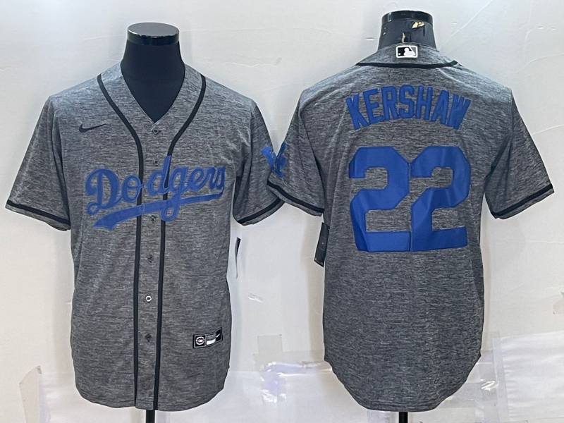 Men's Los Angeles Dodgers Clayton Kershaw Gray Alternate Replica Player Name Jersey