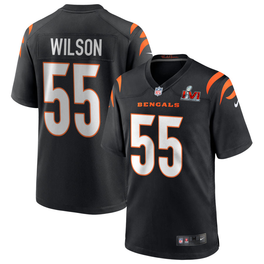 Logan Wilson Cincinnati Bengals Super Bowl LVI Game Jersey - Black