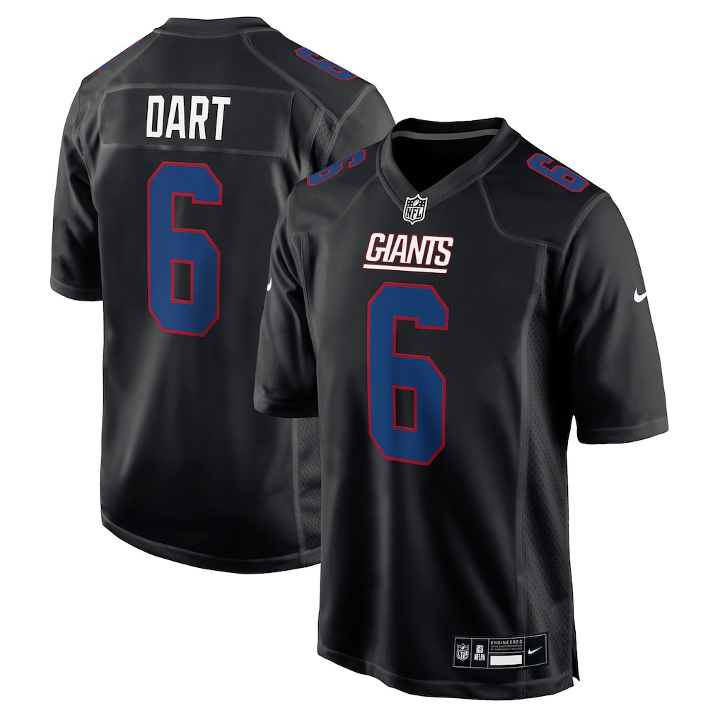 Men's New York Giants Jaxson Dart Black Fashion Game Jersey