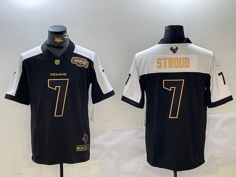 Men's Houston Texans C.J. Stroud Black Game Player Jersey