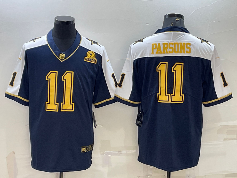 Men's Dallas Cowboys Micah Parsons Navy Player Game Jersey