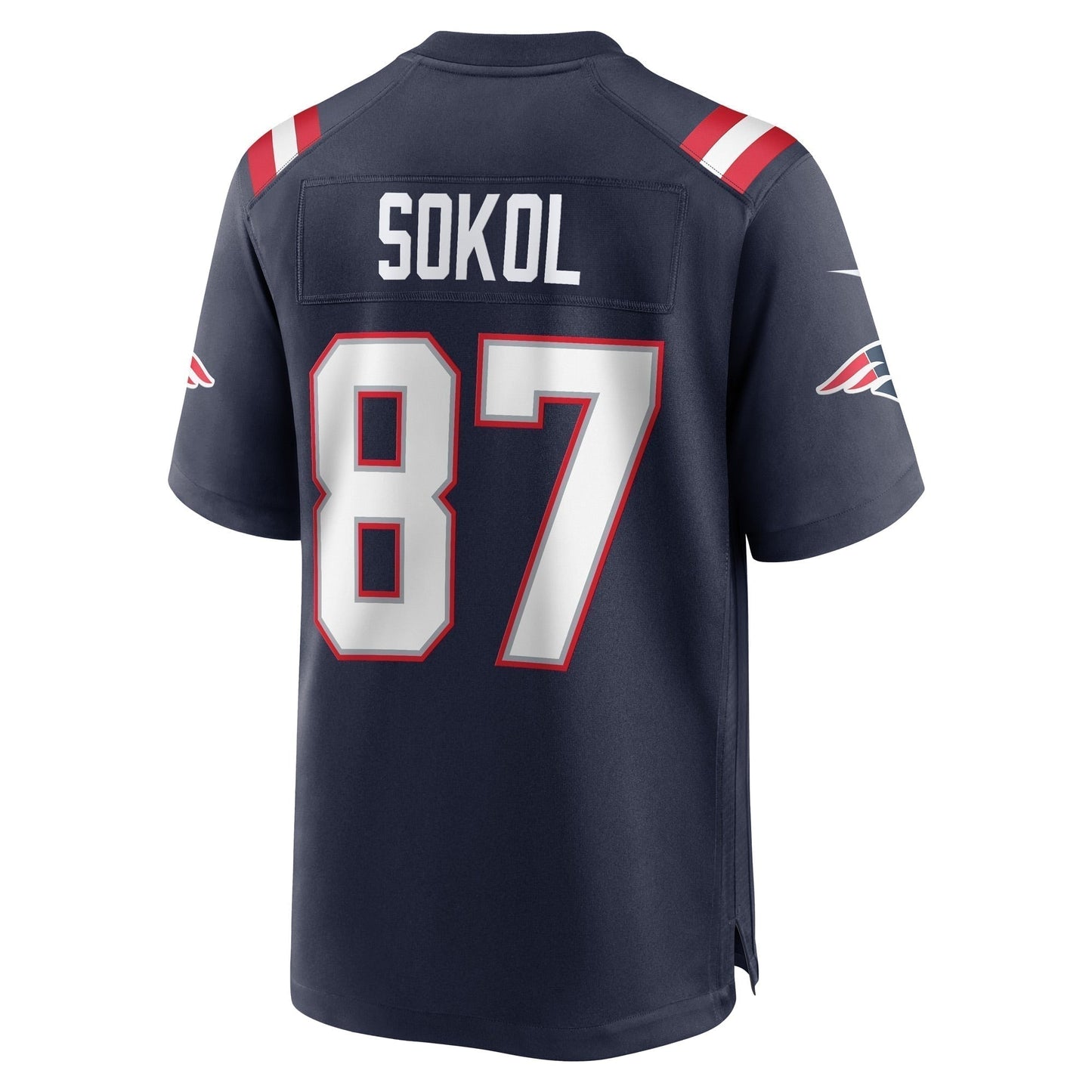 Matt Sokol New England Patriots Game Jersey - Navy