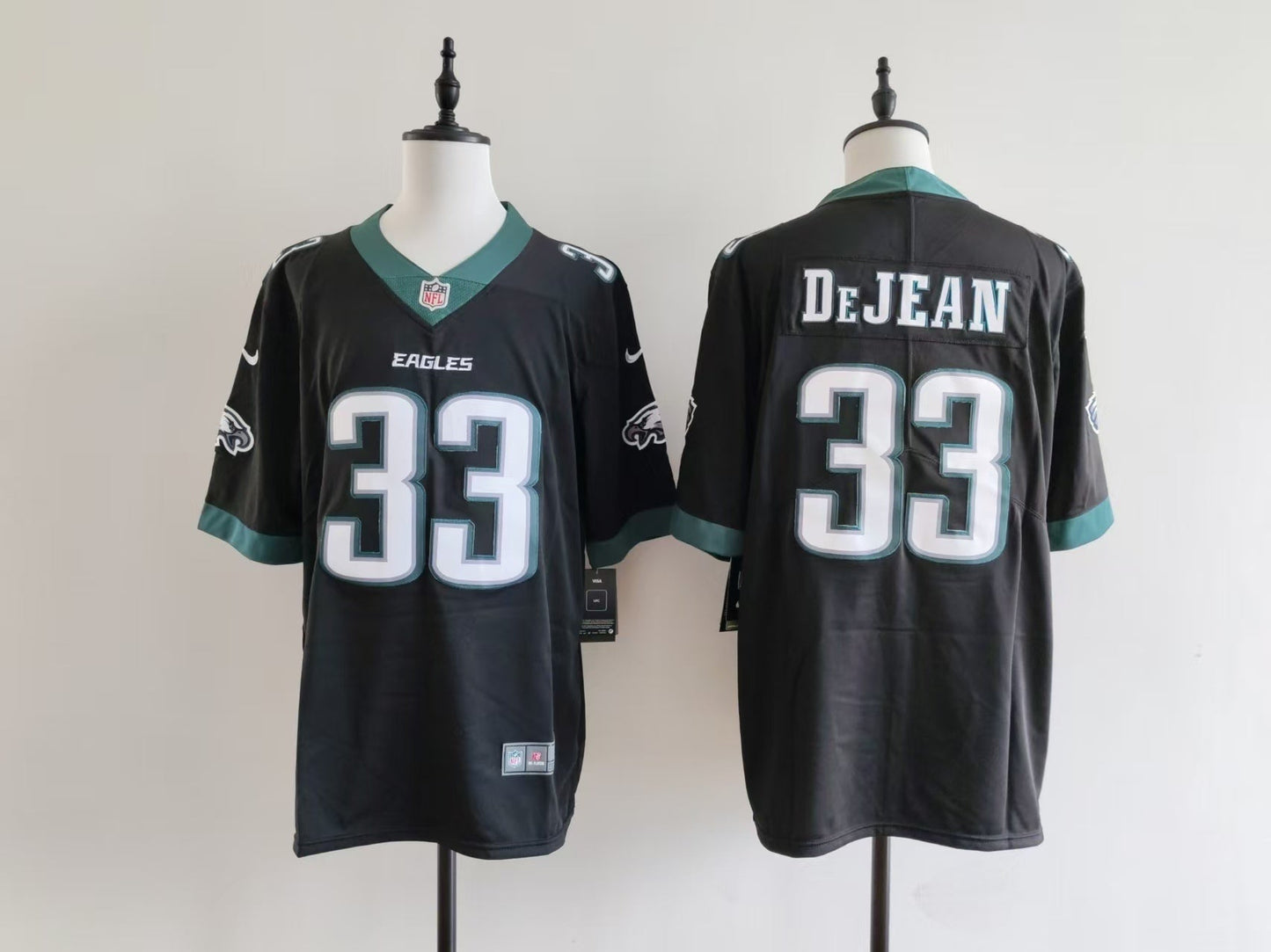 Men's Philadelphia Eagles Cooper DeJean Jersey-Black