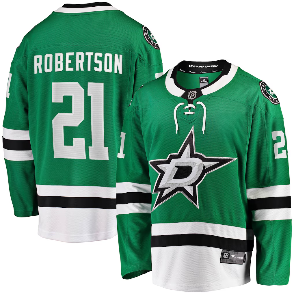 Men's Dallas Stars Jason Robertson Fanatics Kelly Green Home Breakaway Jersey