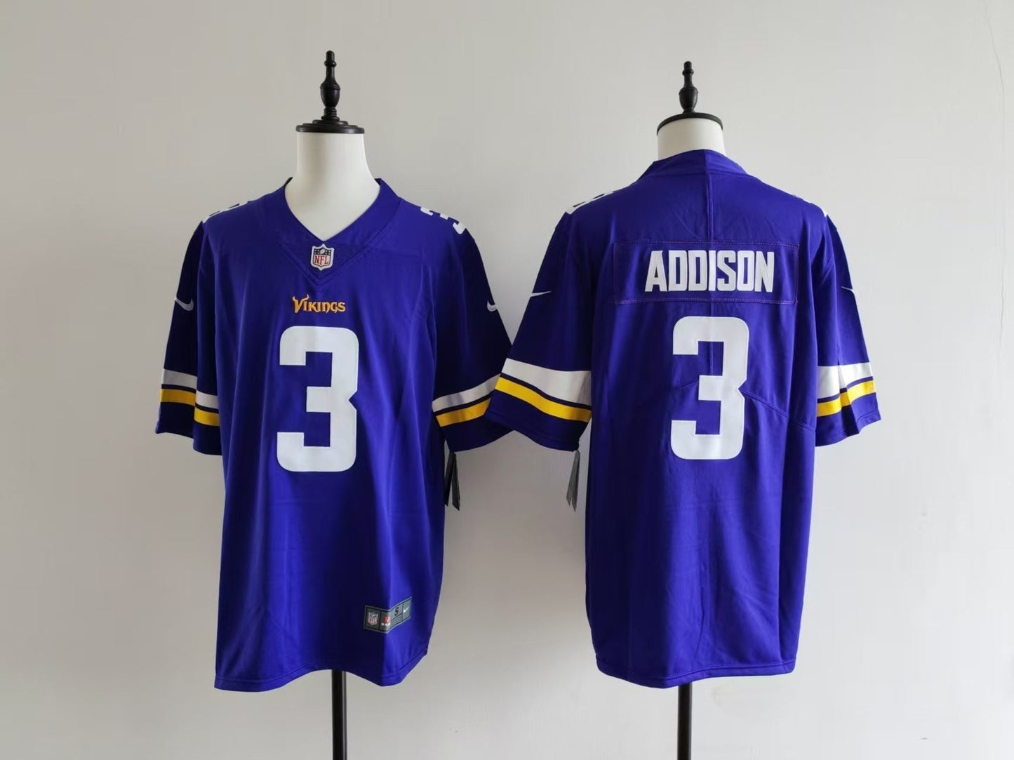 Men's Minnesota Vikings Jordan Addison Jersey - Purple#3