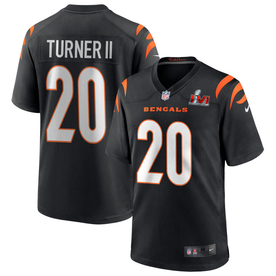 DJ Turner II Cincinnati Bengals Super Bowl LVI Game Jersey - Black