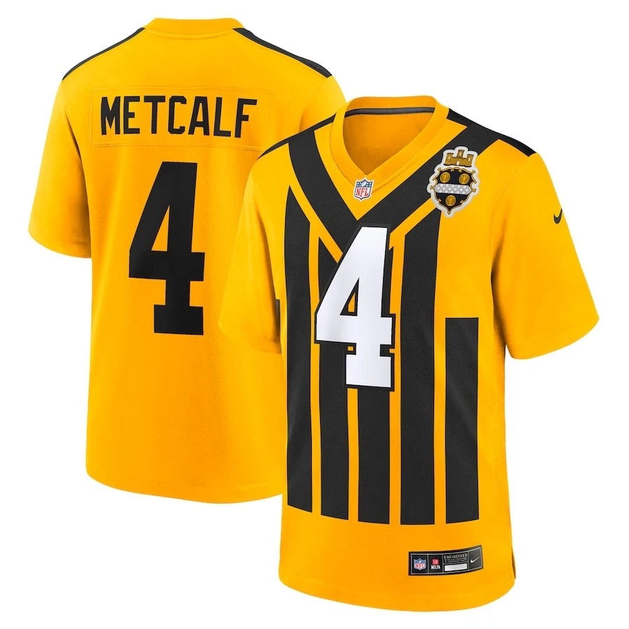 Men's Pittsburgh Steelers DK Metcalf Jersey - Retro Yellow-2