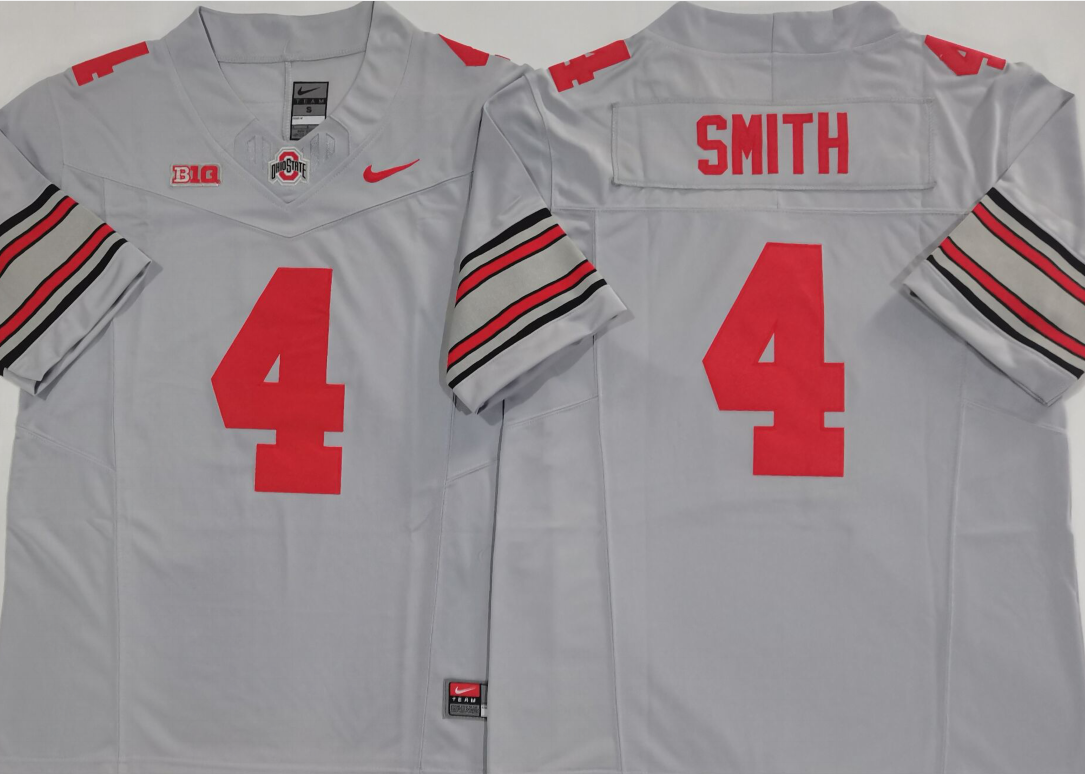 2025 Men's Jeremiah Smith #4 Ohio State OSU Jersey Buckeyes Stitched