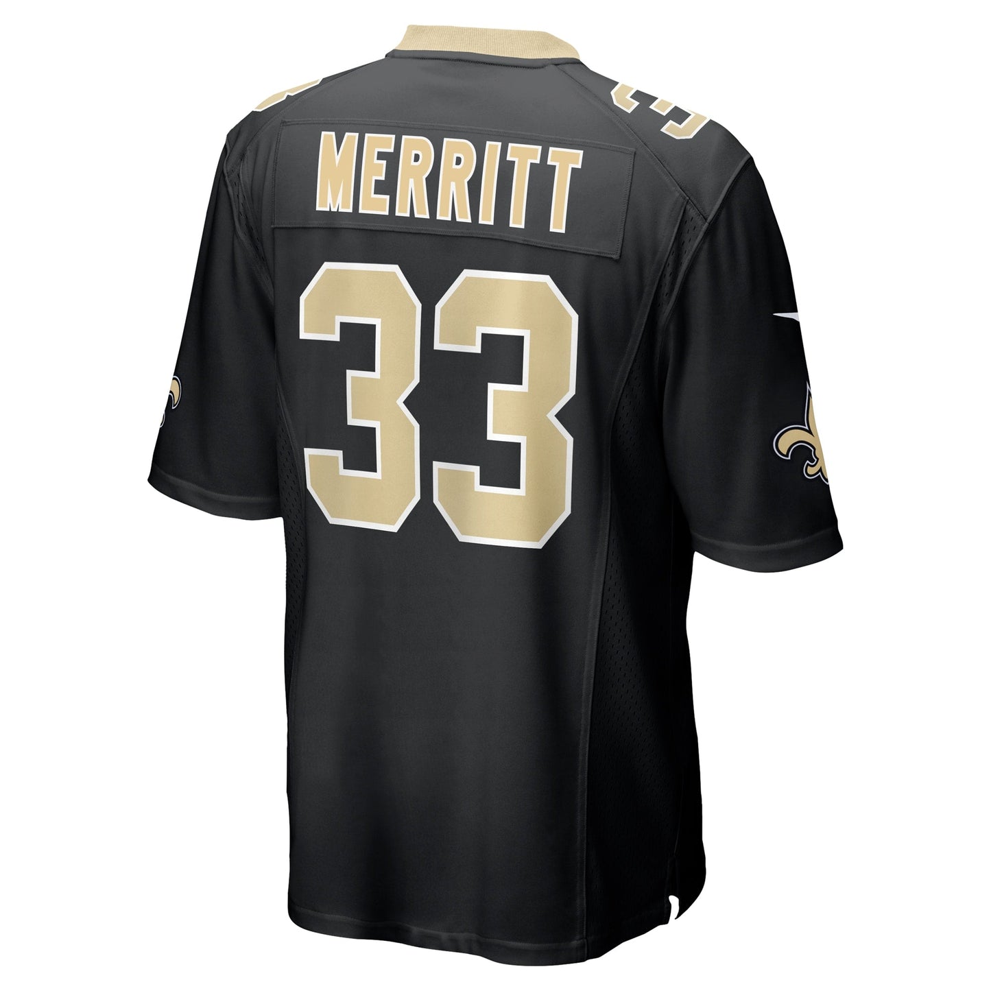 Kirk Merritt New Orleans Saints Team Game Jersey - Black