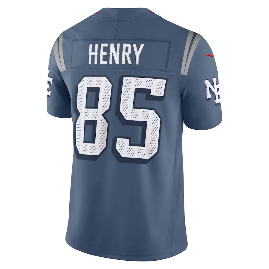 Men's New England Patriots Hunter Henry Storm Blue 2025 Rivalries Collection Limited Jersey