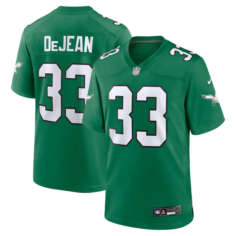 Men's Philadelphia Eagles Cooper DeJean Kelly Green Alternate Game Jersey
