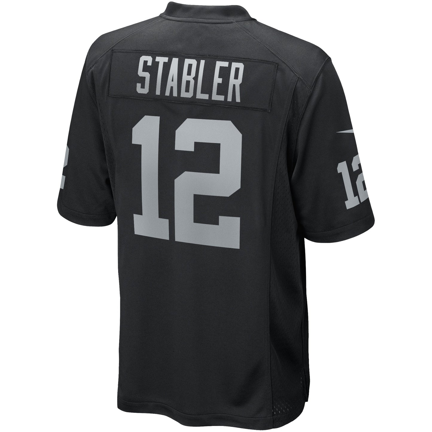 Ken Stabler Las Vegas Raiders Game Retired Jersey - Black