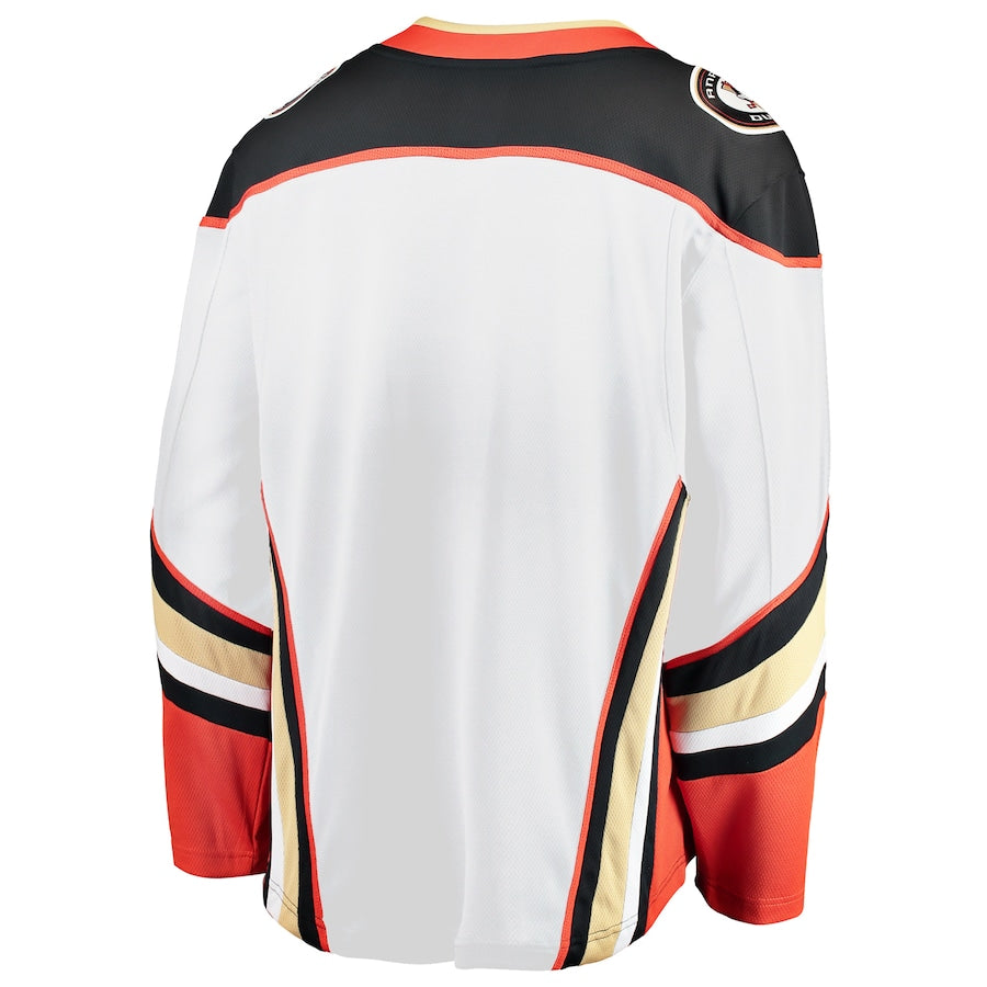 Custom Anaheim Ducks Breakaway Away Jersey - White