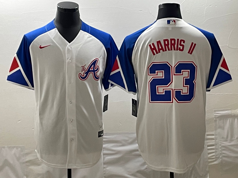 Men's Atlanta Braves Michael Harris II White 2023 City Connect Replica Player Jersey