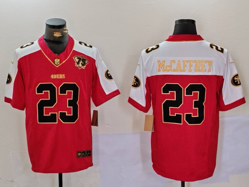 Men's San Francisco 49ers Christian McCaffrey Red Alternate Player Jersey