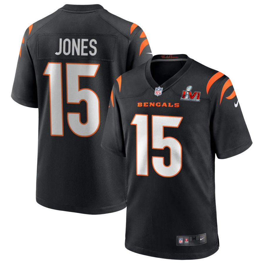 Charlie Jones Cincinnati Bengals Super Bowl LVI Game Jersey - Black