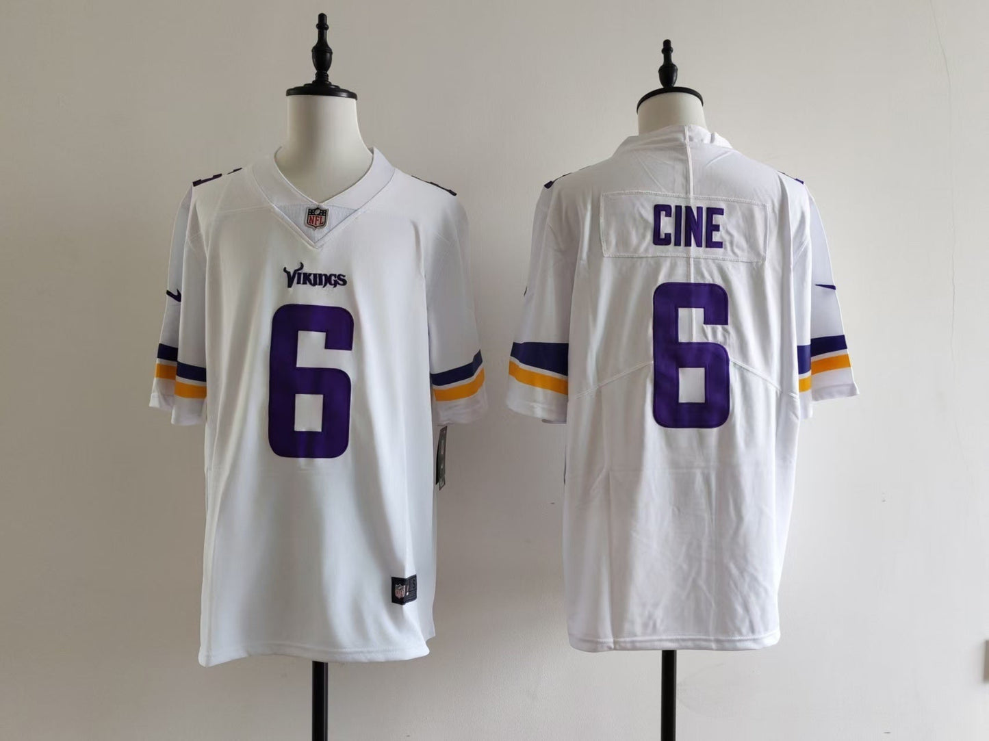 Men's Minnesota Vikings Lewis Cine Jersey - White#6