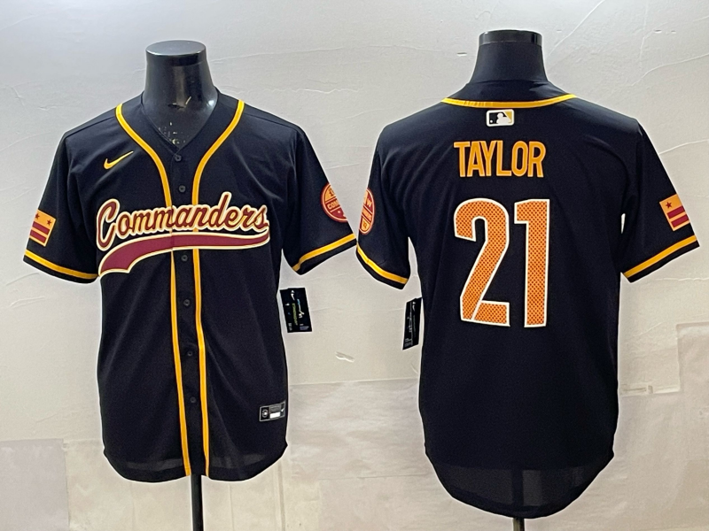 Men's Washington Commanders Sean Taylor #21 Black Team Game Jersey