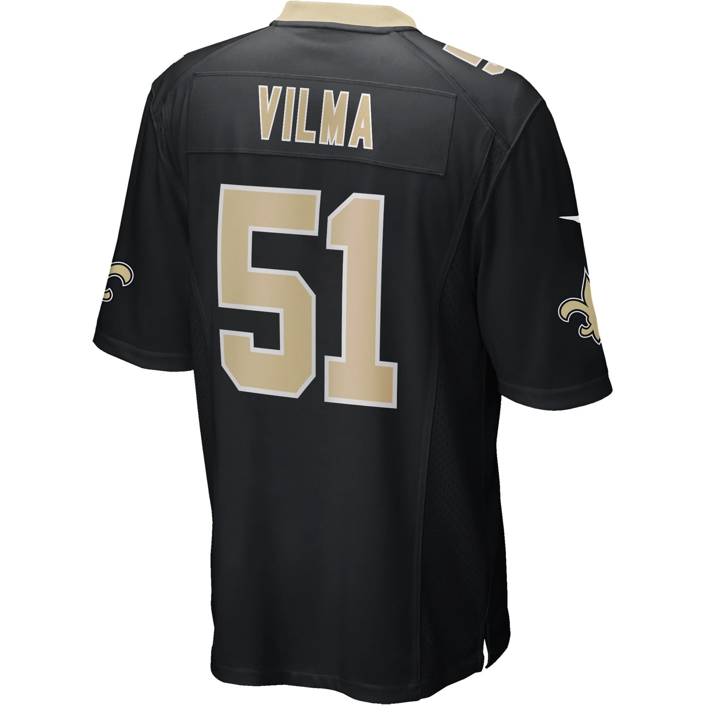 Jonathan Vilma New Orleans Saints Game Retired Jersey - Black