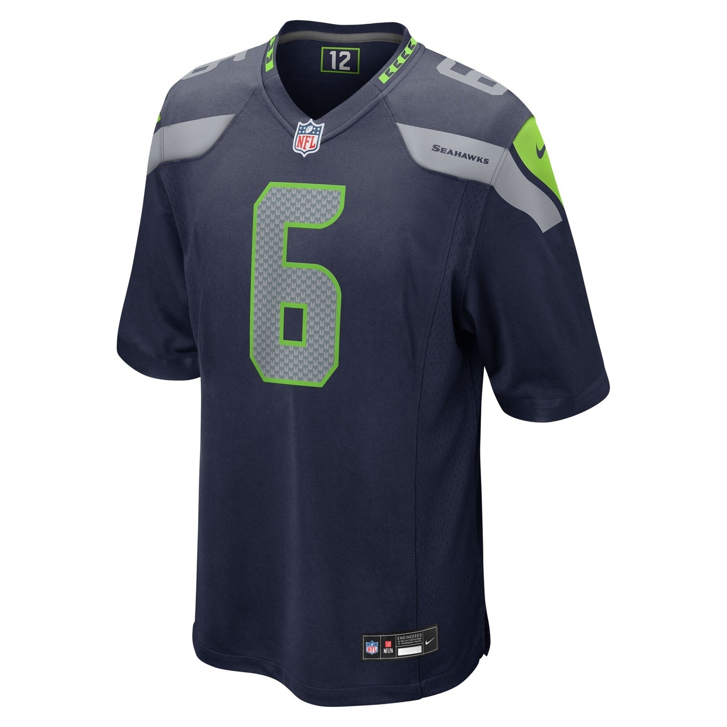 Men's Seattle Seahawks Jalen Milroe College Navy 2025 NFL Draft Game Jersey