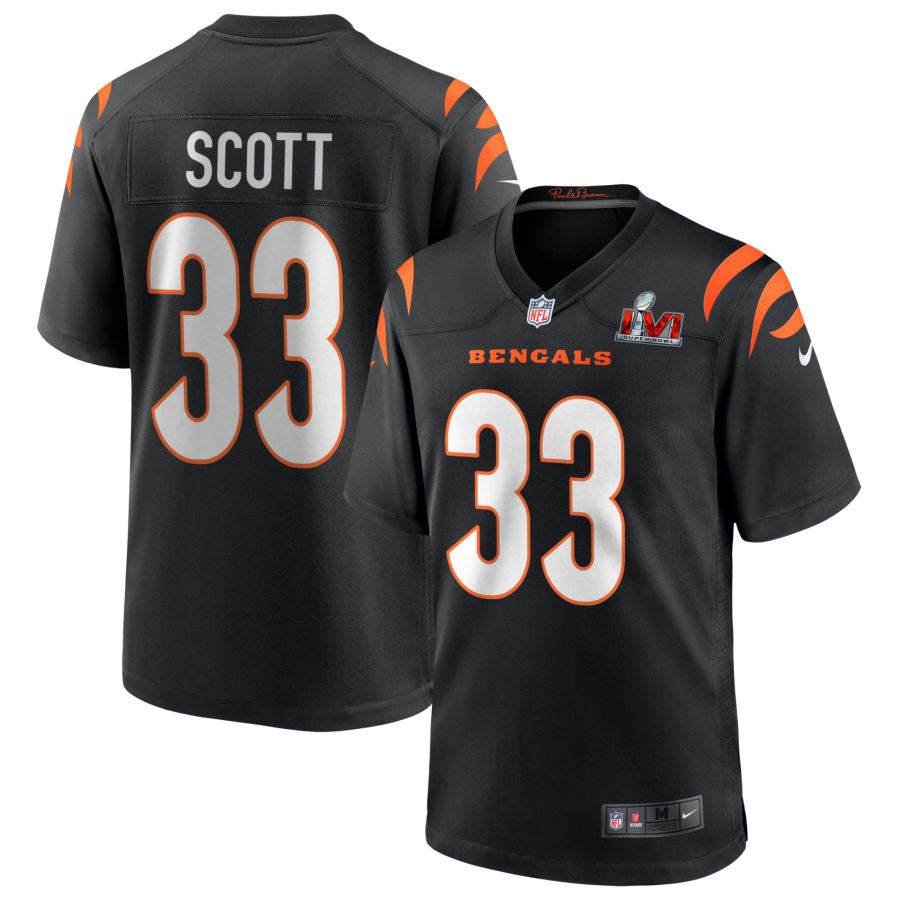 Nick Scott Cincinnati Bengals Super Bowl LVI Game Jersey - Black