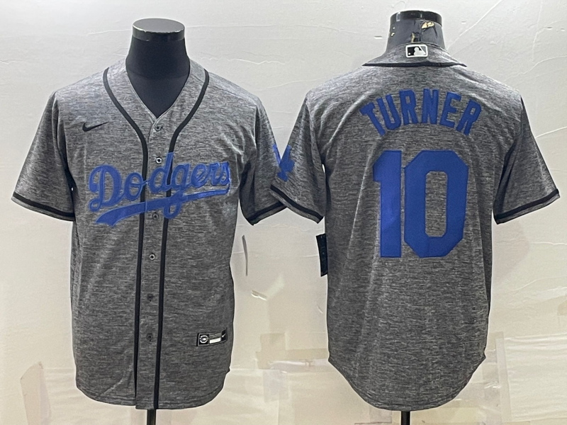 Men's Los Angeles Dodgers Justin Turner Gray City Connect Replica Player Jersey
