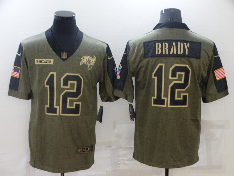 Men's Tampa Bay Buccaneers Tom Brady Brown Game Player Jersey