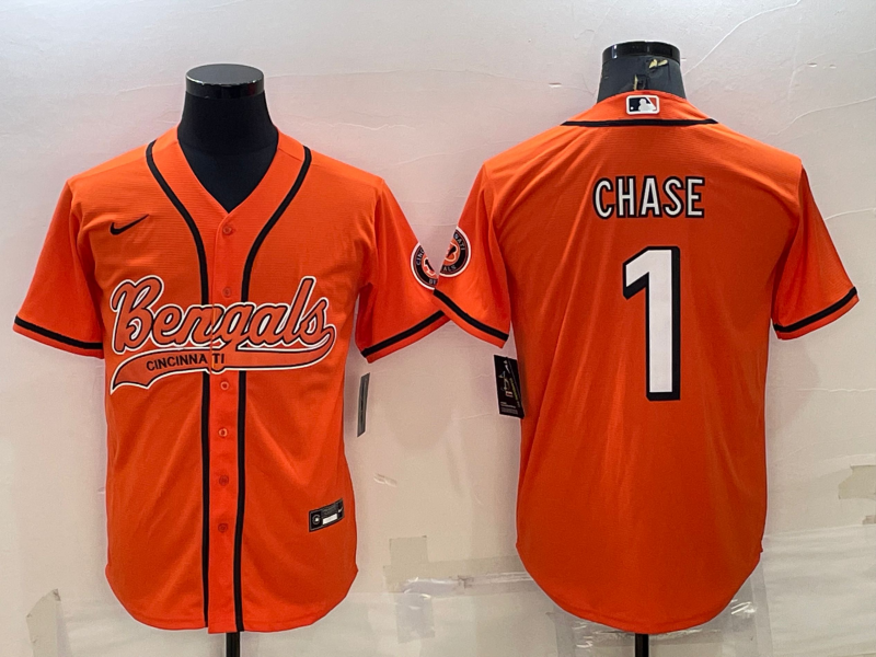 Men's Cincinnati Bengals Ja'Marr Chase Orange Fashion Game Jersey