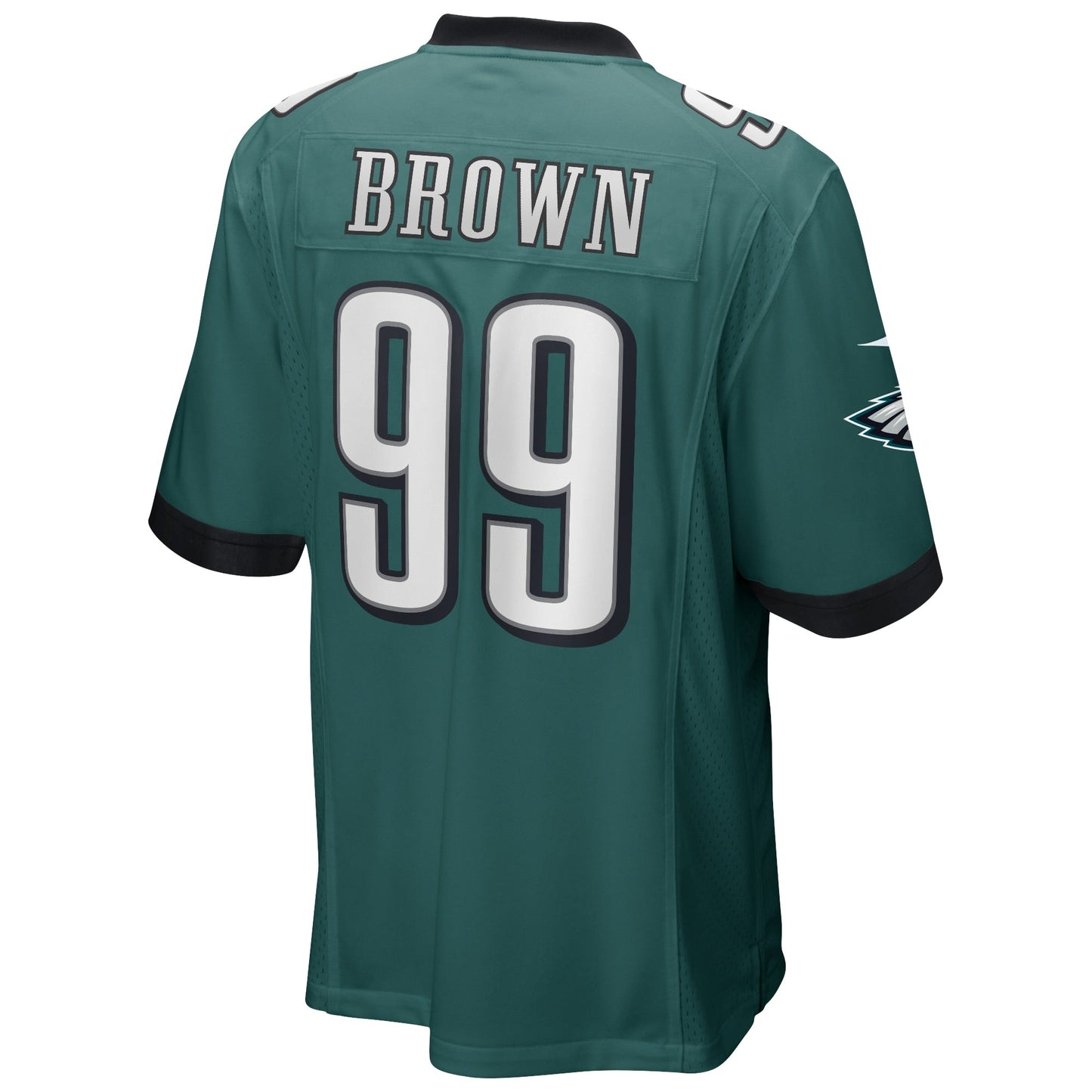 Jerome Brown Philadelphia Eagles Game Retired Jersey - Midnight Green