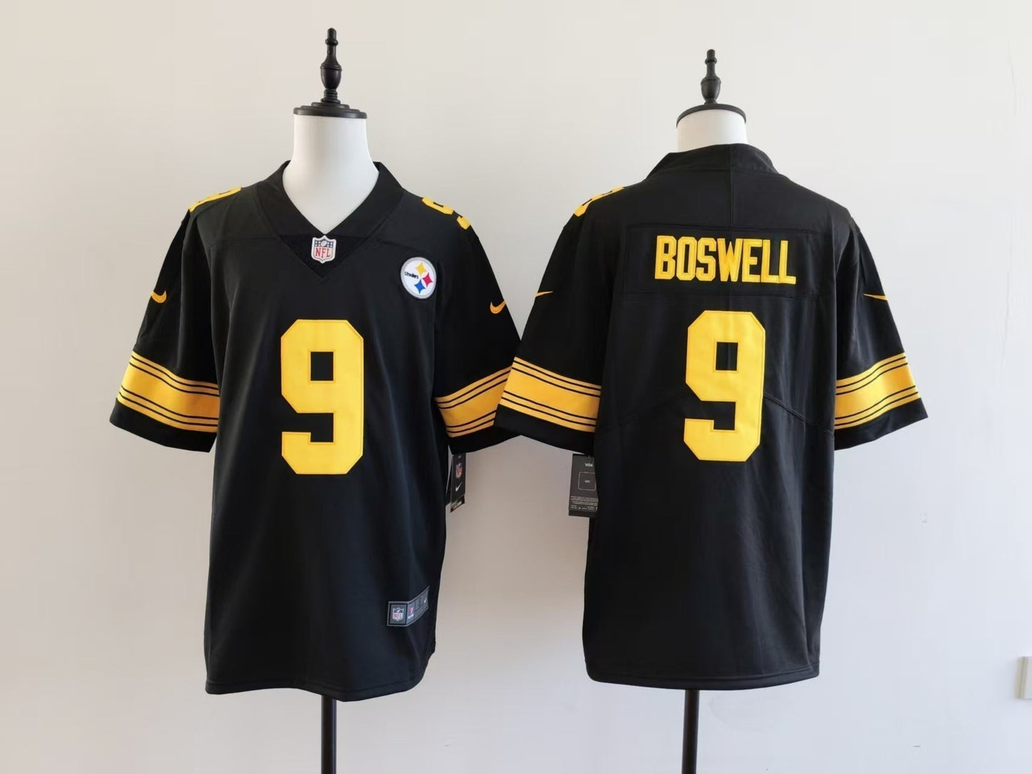 Men's Pittsburgh Steelers Chris Boswell Jersey - Black-yellow numbers