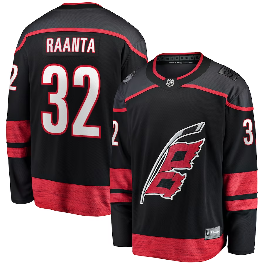 Men's Carolina Hurricanes Antti Raanta Black Player Jersey