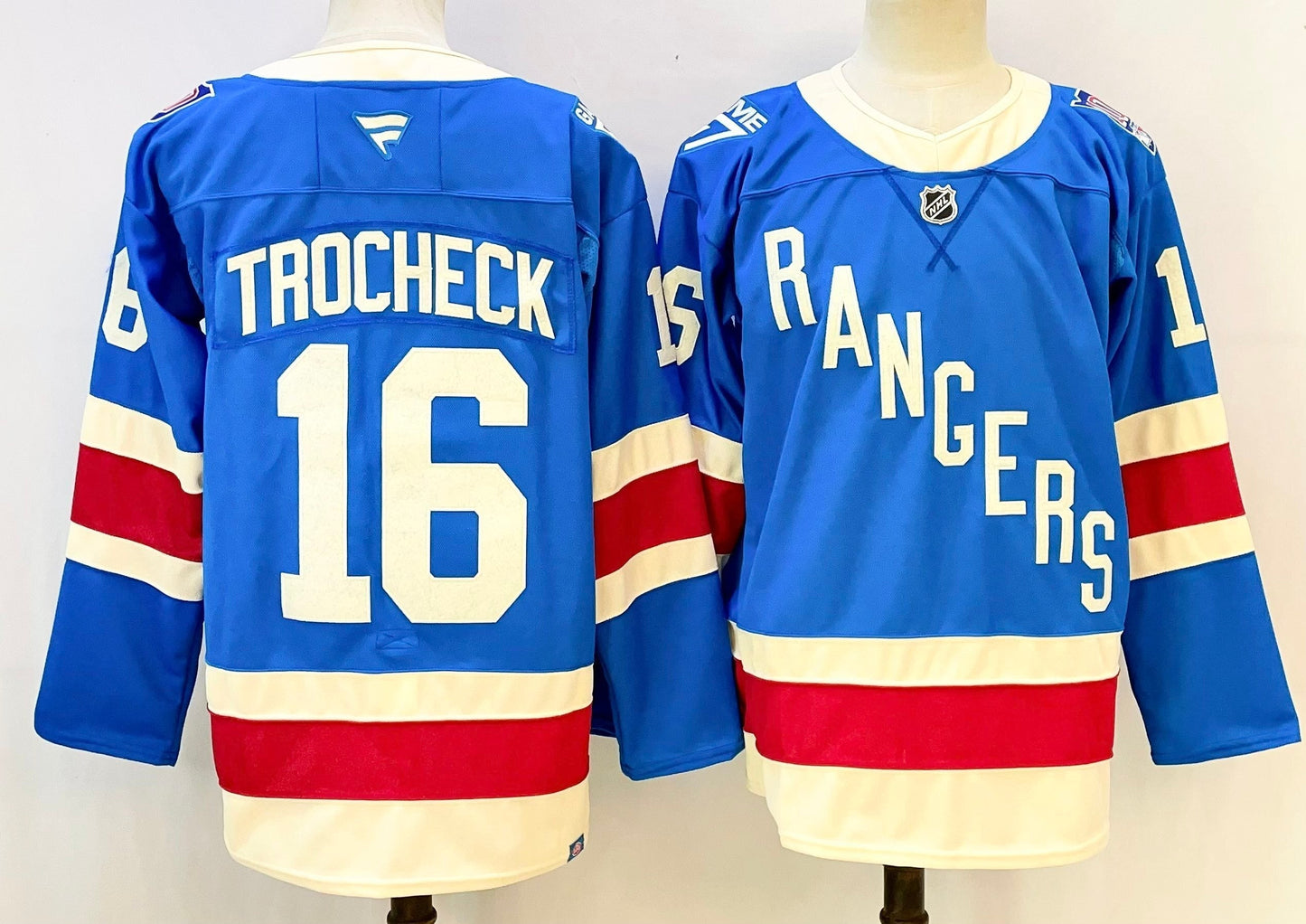 Men's New York Rangers Vincent Trocheck #16 Fanatics Blue Breakaway Player Jersey