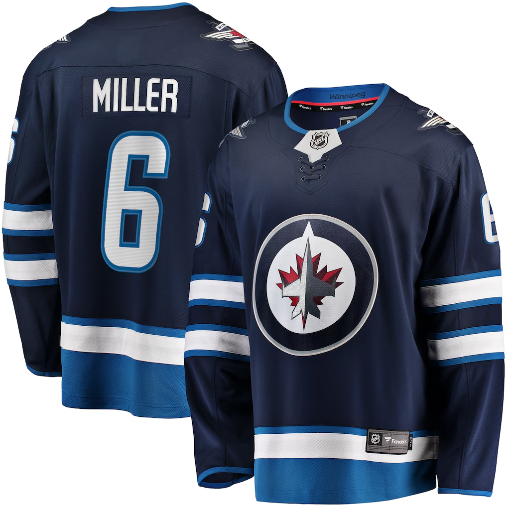 Men's Winnipeg Jets Colin Miller Fanatics Navy Home Breakaway Player Jersey