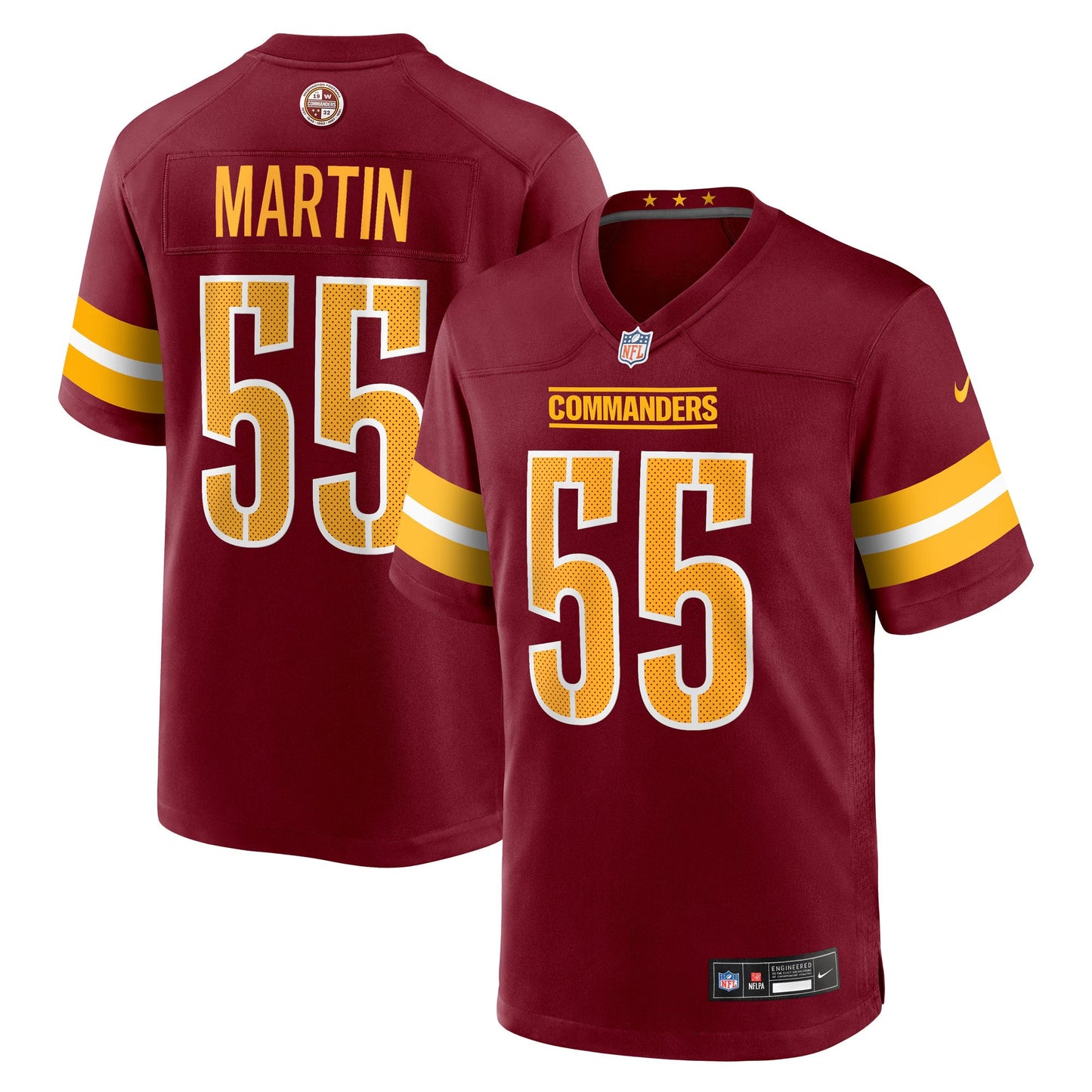 Washington Commanders Jacob Martin Burgundy Team Game Jersey