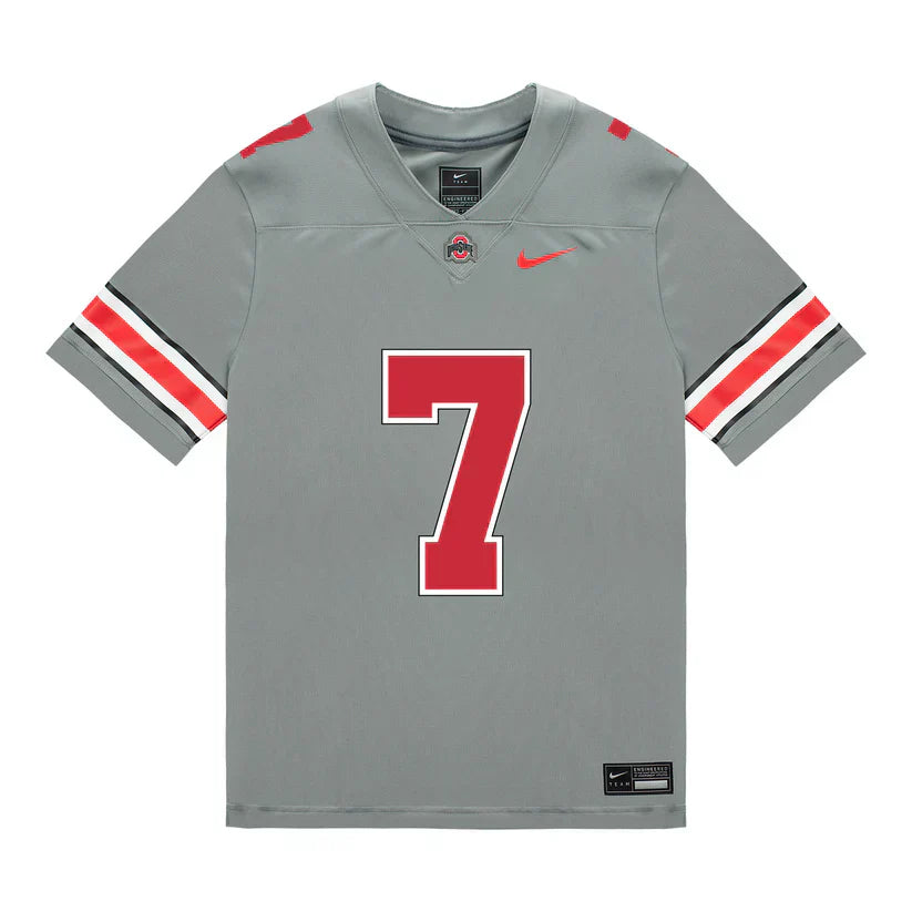 Jermaine Mathews Jr. Ohio State Buckeyes Jersey Grey