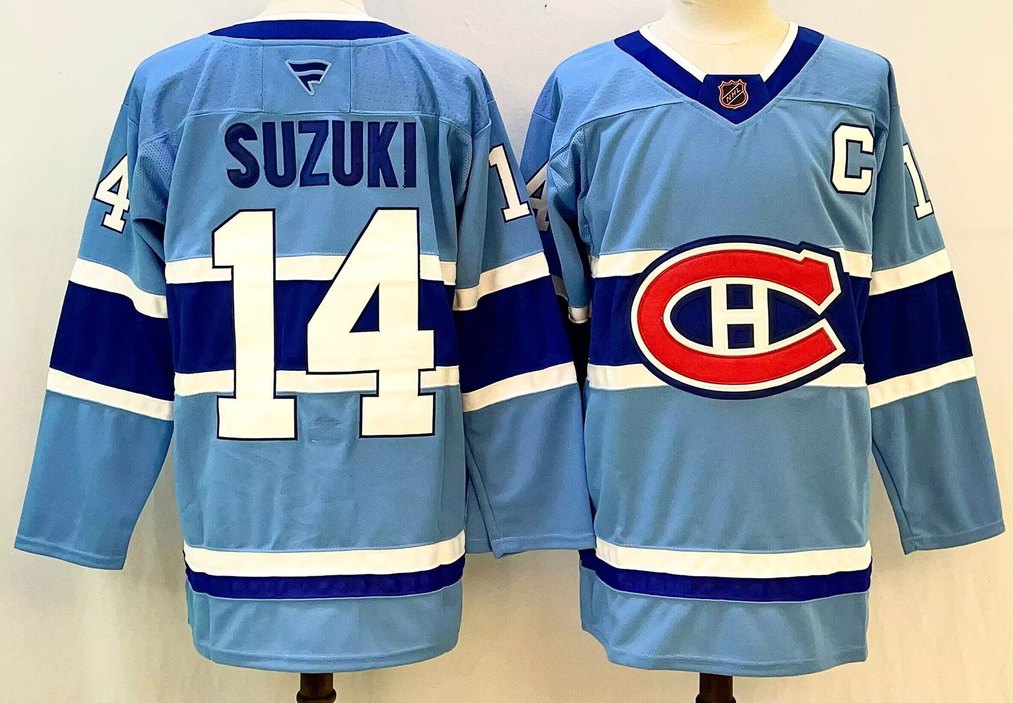Men's Montreal Canadiens Nick Suzuki #14 Fanatics Blue Breakaway Player Jersey