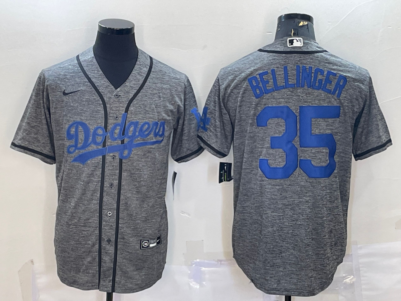 Men's Los Angeles Dodgers Cody Bellinger Gray Home Replica Player Name Jersey