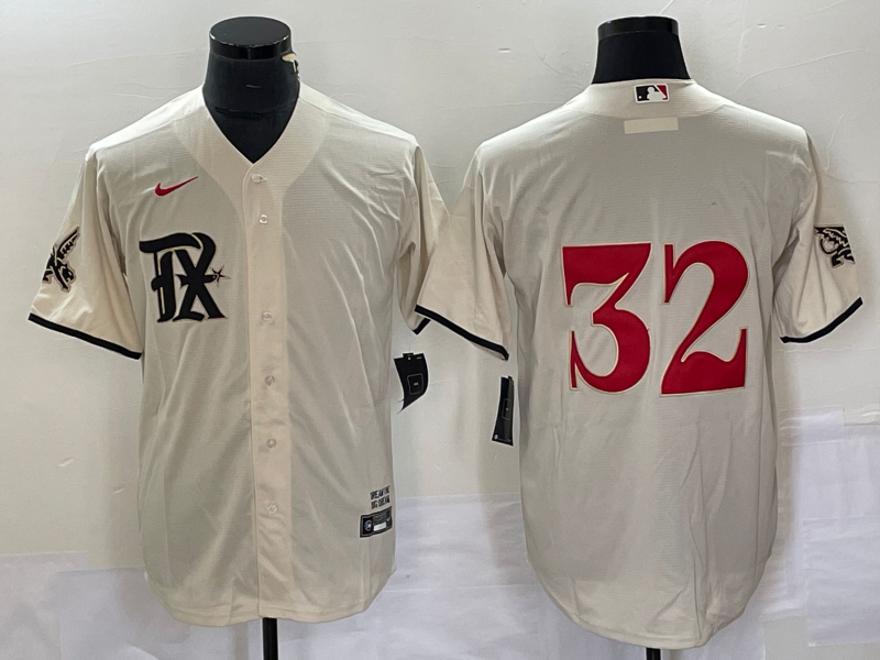 Men's Texas Rangers Josh Hamilton Cream 2023 City Connect Replica Player Jersey