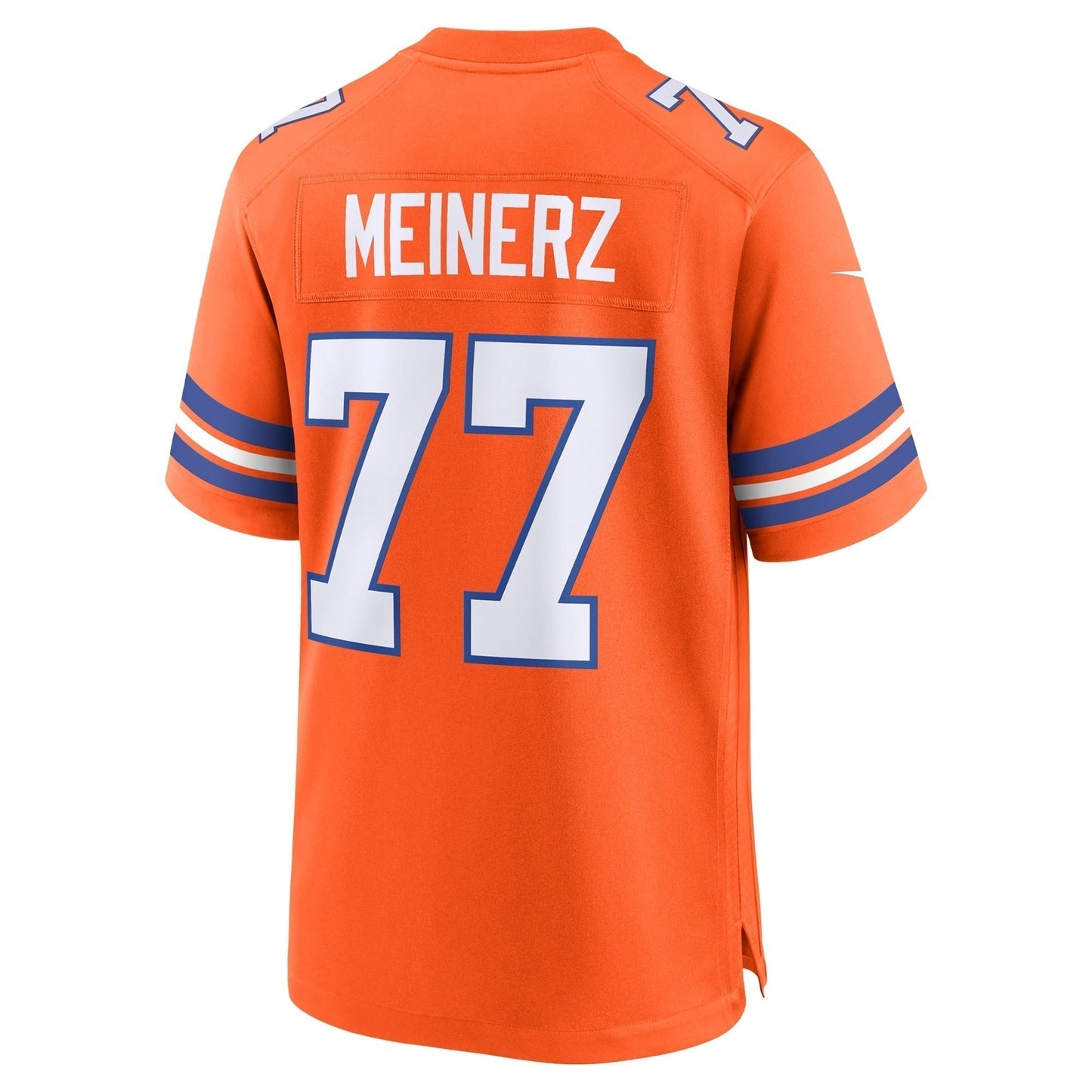 Quinn Meinerz Denver Broncos Mile High Collection 1977 Throwback Game Jersey - Orange