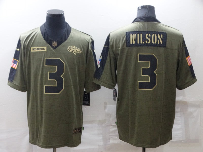 Men's Denver Broncos Russell Wilson Brown Game Jersey
