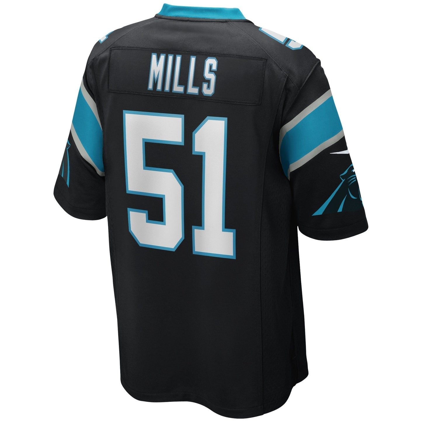 Sam Mills Carolina Panthers Game Retired Jersey - Black
