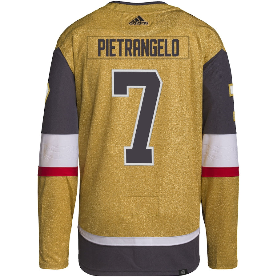 Men's Vegas Golden Knights Alex Pietrangelo Gold Home Primegreen Authentic Player Jersey