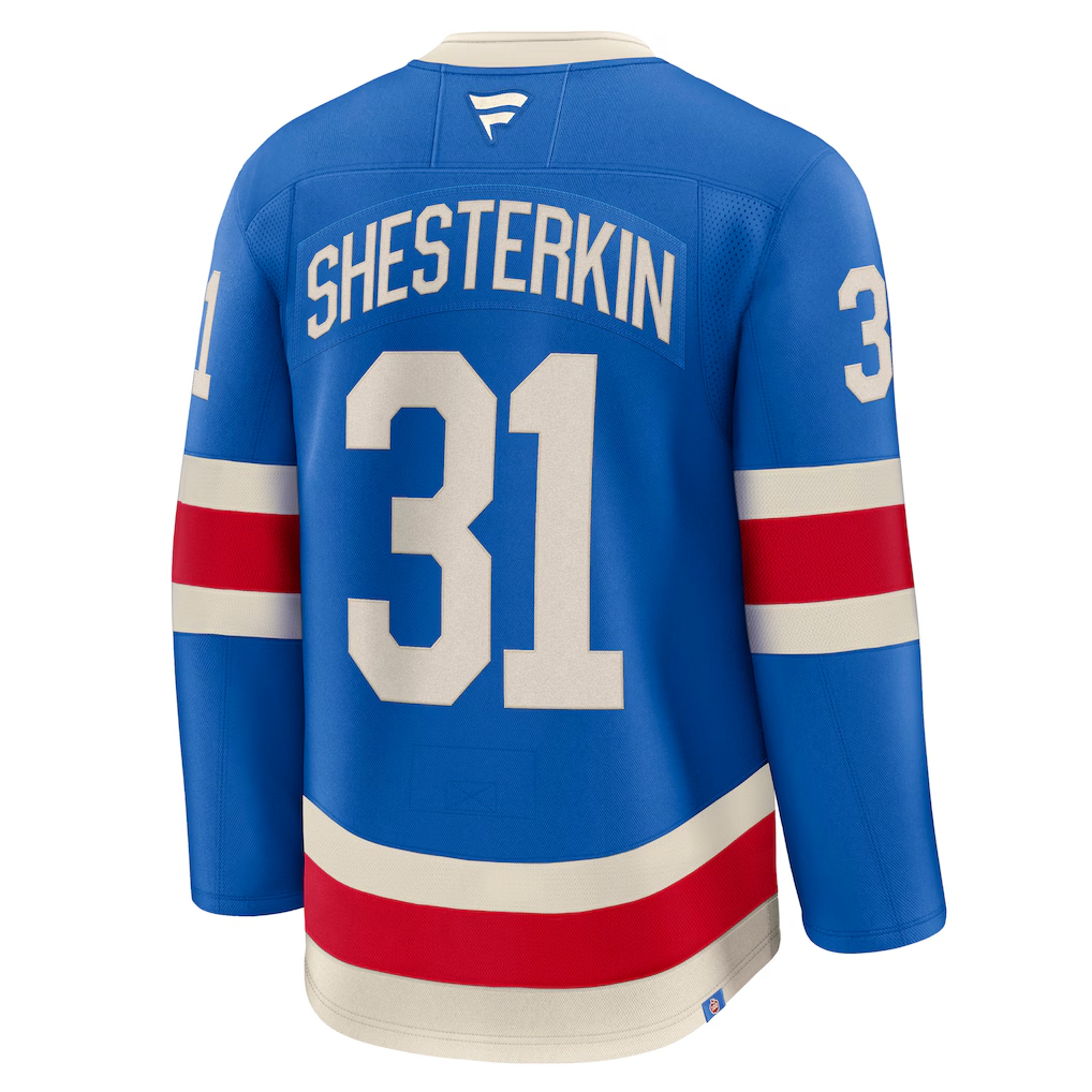 Igor Shesterkin New York Rangers Fanatics Centennial Premium Jersey - Blue