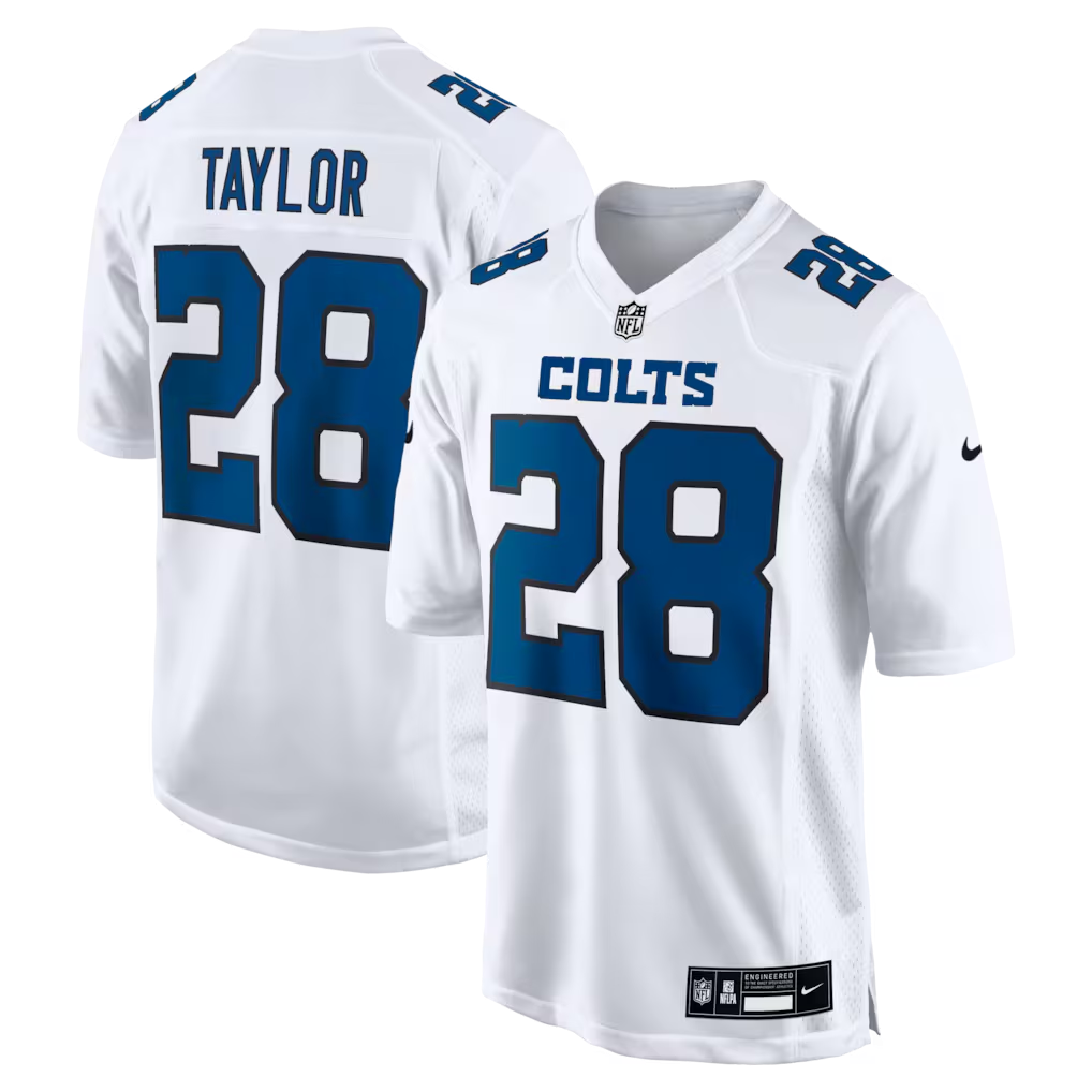 Men's Indianapolis Colts Jonathan Taylor White Fashion Game Jersey
