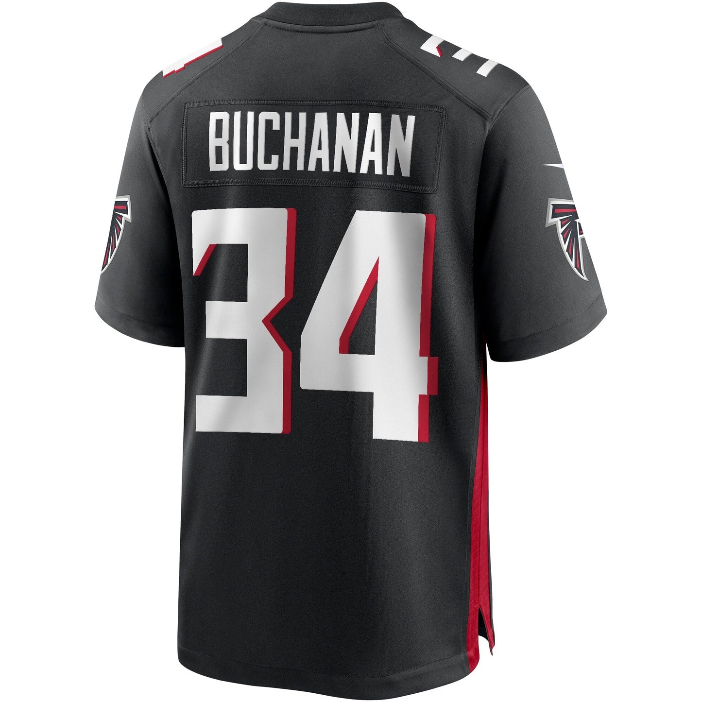 Ray Buchanan Atlanta Falcons Game Retired Jersey - Black