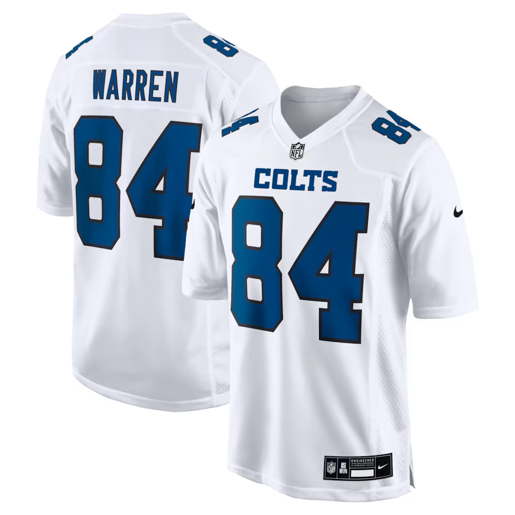 Men's Indianapolis Colts Tyler Warren White Fashion Game Jersey