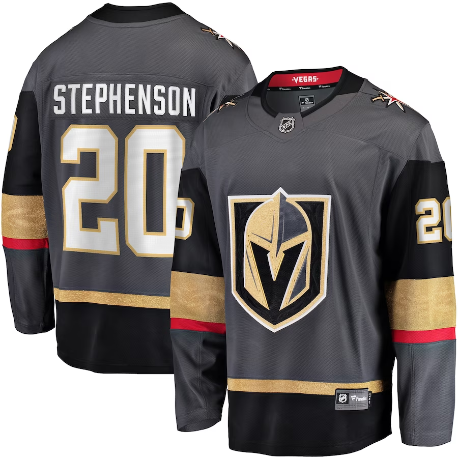 Men's Vegas Golden Knights Chandler Stephenson #20 Gray Alternate Breakaway Player Jersey1