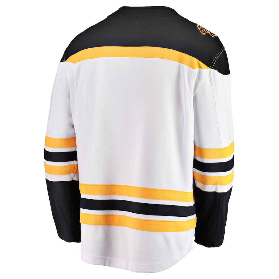 Custom Boston Bruins Breakaway Away Jersey - White